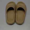 Joomra Pillow Slippers for Women and Men Non Slip Quick Drying Shower Slides Bathroom Sandals | Ultra Cushion | Thick Sole (7.5-8.5 Women/6-7 Men, Khaki)