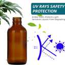 Dark Amber Glass Spray Bottles 4 oz, Small Glass Spray Bottles for Essential Oils, Fine Mist for Face, Hair, Plants, Travel, Perfumes, Cleaning Solutions - 4 Pack