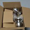 BESTTEN 2 Pack Keyed Same Exterior Door Knobs and Single Cylinder Deadbolts Combo Set, Keyed Alike Entry Door Knobs with Locks and Keys for Entrance and Front Door, Satin Nickel