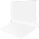 10 x 20 ft White Backdrop Background White Screen for Photography Video Recording Picture Shooting high Density Polyester Fabric Pure Recording Parties Curtain