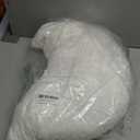 White Moon Pillow, 19.6" Cute Soft Velvet Half Moon Shape Plush Decorative Throw Pillows Cushions Room Decor for Couch Bedroom Living Room