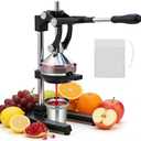Cast Iron Juicer Hand Press for Citrus Fruits,Pomegranates,Grapefruits,Heavy-Duty Cast Iron Juicer,Lemon Squeezer Manual,with Stainless Steel Cup,Easy to Use & CleanBlack