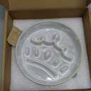 LE TAUCI Ceramic Slow Feeder Dog Bowls Small Breed, 0.6 Cups Dog Food Dish for Fast Eaters, Puzzle Bowl for Small Dogs and Cats,Crown Silver