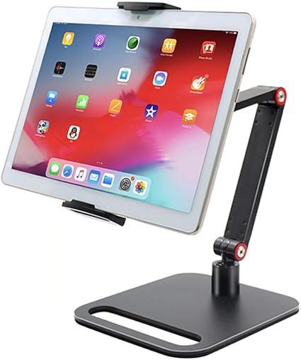 Tablet Stand Holder for Desk，Adjustable Height Multi-Angle Rotating Desktop Stand，Dual-axis Support,Compatible with iPad iPhone