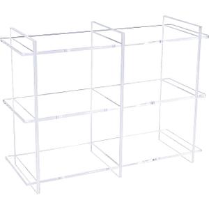 Sumerflos 3-Tier Acrylic Tabletop Display Shelf, Modern Clear Display Stand, Sturdy Storage Shelves for Toy, Makeup, Perfume, Spice