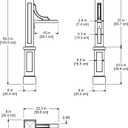 Mayne Woodhaven Address Sign Post - White - Includes Post & Address Arm - Polyethylene - Fits plaques up to 15in W (5812-W)