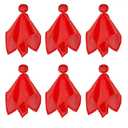 6 Pieces Football Referee Flag Tossing Flags Football Penalty Flag Footballs Challenge Flags for Party Accessory, Red