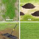 Lawn Leveling Rake Heavy Duty, 30x10 in Large Soil Leveling Rake, Ground Leveler with Anti Flipping Smooth Edge for Dirt Sand Grass Golf, 58" Long Handle, Foldable Garden Landscaping Levelawn Tools