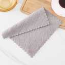 Homaxy 24 Pack Kitchen Dish Cloths (10 x 10 Inches, Grey), Super Soft and Absorbent Coral Velvet Dish Towels, Nonstick Oil Fast Drying Microfiber Cleaning Cloth, No Lint Household Dishcloths