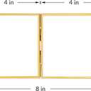 REDHUGO Double Glass Picture Frame Handmade, Glass Pressed Flower Frame, Hinged Brass Picture Frame Tabletop Photo Frames, Dried Flower Display Folding Frame for Home, Square, Gold, 44 Inches