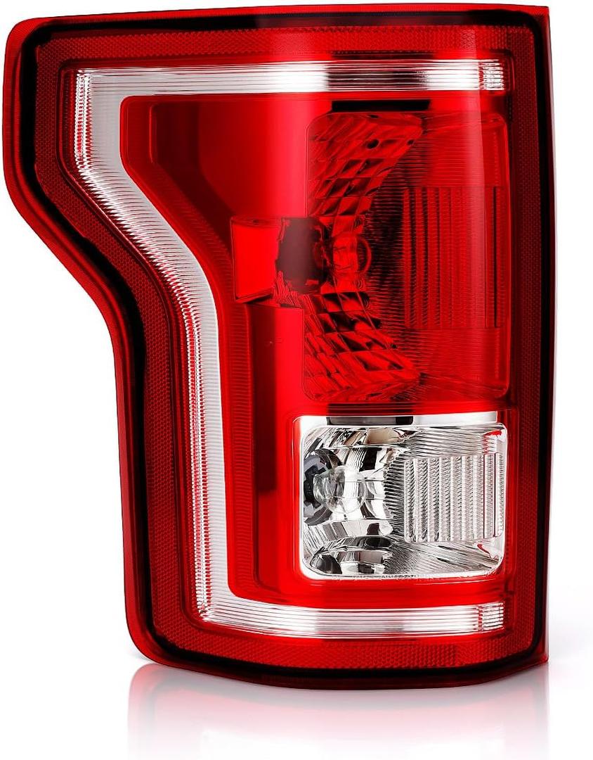 OKLPF Rear Brake Tail Light Compatible With 2015 2016 2017 Ford F150 F-150 Replace FL3Z13405A FO2800239,Replacement Red Taillight Assembly,Included Bulbs,Left Driver Side