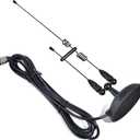 HYS Amateur Dual-Band VHF & UHF Magnet Base Antenna for 2m/70cm Motorola Mobile Ham Radios & Repeaters with 3.5inchs Magnetic Mount, W/13ft RG58 Cable PL-259 UHF Male Mag Mount (Black)