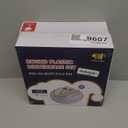 125 Count Gold Plastic Plates Include 25 Dinner Plates 25 Disposable Dessert & Gold Disposable Silverware, Plastic Dinnerware Set Providing for 25 Guests Suitable for Party Wedding (White)