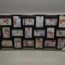 J.M.Deco Collage Picture Frames for Wall Decor, 18-Opening Reunion Family Friends Picture Frame Set, 4x6 Photo Frames Collage for Living Room Bedroom, Christmas gift, Ashes