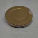 Okllen 12 Pack Plastic Gold Charger Plates, 13" Round Beaded Charger Plates for Wedding, Catering Event, Tabletop Decor