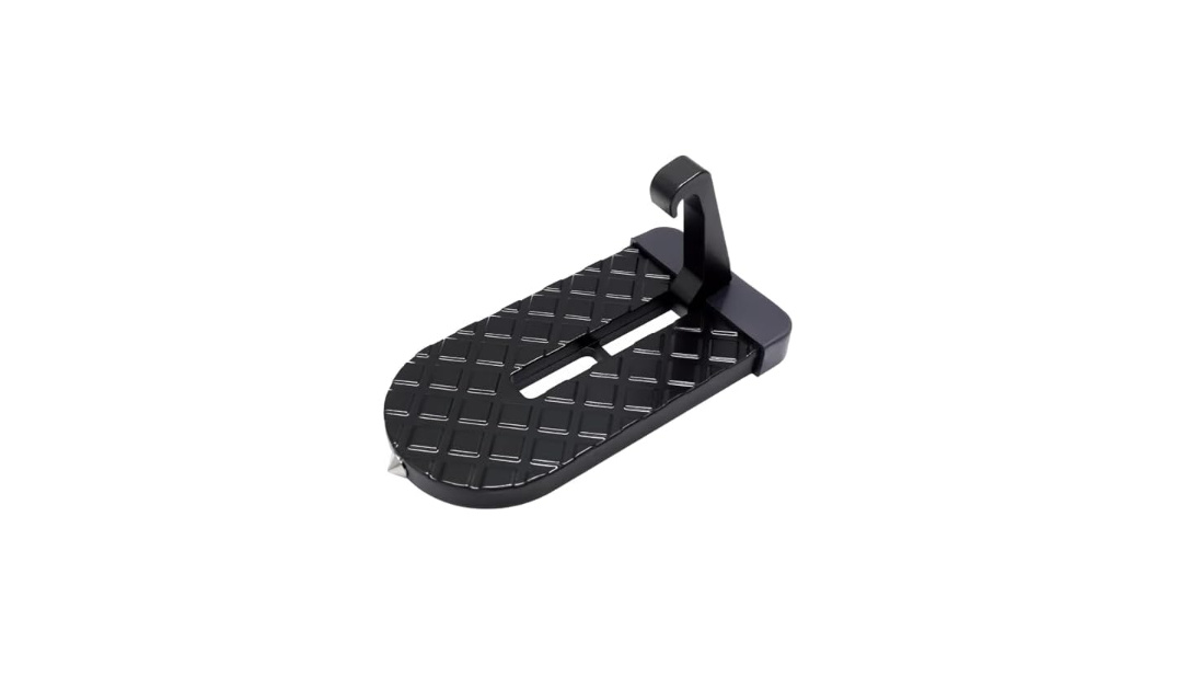 YORNIALA Car Door Step, Multi-Foldable Aluminum Alloy Roof Rack Car Step, Easy Access Door Step for Car Roof, Suitable for Most Cars, SUVs, and Trucks (Black)