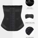 Lover-Beauty Waist Trainer for Women Tummy Control Body Shaper Mesh Corset Waist Cincher Corset Shapewear Compression Girdle (Black, XXL)