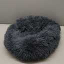 rabbitgoo Cat Beds for Indoor Cats, 20 inches Cat Bed Machine Washable, Fluffy Round Pet Bed Non-Slip, Calming Soft Plush Donut Cuddler Cushion Self Warming for Small Dogs Kittens, Dark Grey, Medium (20"L x 20"W x 4.7"Th)