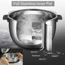 Cuchen 6-Cup Premium IH Pressure Rice Cooker with 304Ti Stainless Steel Inner Pot, Dual High/Non-Pressure Modes, Voice Guide & Auto Steam Clean, White (CRH-TWS0610PWUS)