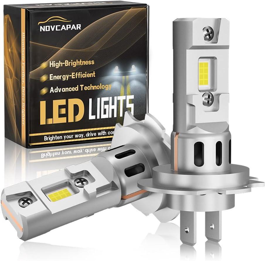 H7 LED Blubs 30000LM Super Bright, High and Low Beam, 6500K Cool White, 150W with Cooling Fan, No Adapter Required, 1:1 Mini Size, Plug and Play, H7 led Fog Light Bulbs, Pack of 2