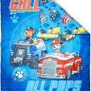 Paw Patrol Calling All Pups 4 Piece Toddler Bedding Set Includes Comforter, Sheet Set Fitted + Top Sheet + Reversible Pillowcase for Boys Bed, Blue