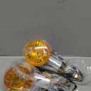 Motorcycle 2 Pcs Amber Chrome Front Rear Turn Signal Blinker Indicator Light Replacement for Suzuki