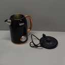 INFOOD Retro Electric Kettle 1.8L/60.8oz with Thermometer - 1200W Fast Boiling Stainless Steel Tea Kettle with Water Level, BPA-Free, Auto Shut-Off, Boil-Dry Protection, Black