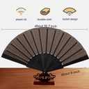 3 x Boots on The Ground Hand Fan for Line Dancing, Black Folding Fan for Stage Performance, Outdoor Events, Travel Casual Use, Stylish Lightweight Handheld Fan, Decorative Folding Hand Fan for Wall Decor