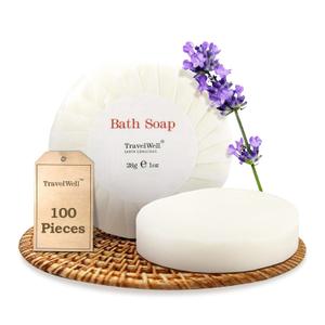 Bar Soap Bulk - 100 Pack, 1.0 oz Travel Size Soap Bars - Individually Wrapped For Hotels and Motels - Great for Vacation Rental and Airbnb Toiletries or Hygiene Kits Supplies (1 Ounce (Pack of 100))
