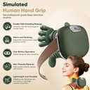 Omumax Neck Massager with Heat, Cordless Human-Like Massage, Green | Neck Massager with 2 Heat Levels & 10-Min Auto Shut-Off, Pain Relief for Neck & Shoulders at Home, Office or Before Sleep