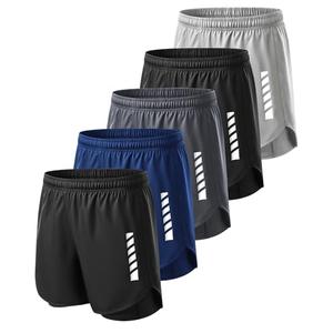 JZCreater Mens Shorts, 2-in-1 Athletic Workout Running Shorts with Liner, 2 Inner Pocket, Quick Dry Gym Shorts for Men L