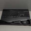 Wireless Keyboard and Mouse Combo,2.4G Full Size Wave Keys Ergonomic Keyboard with Wrist Rest for Natural Typing, 3 DPI Adjustable Ergonomic Silent Mouse for Computer/Laptop/Windows/Mac (Gray)