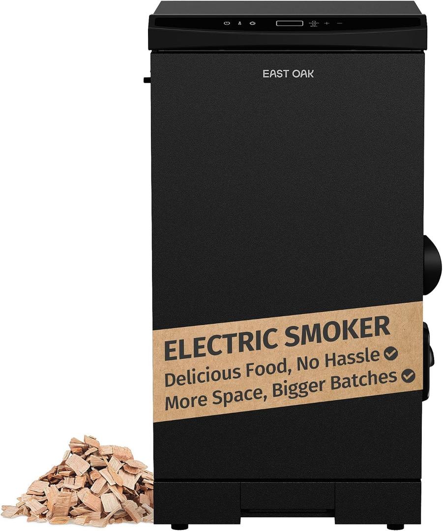 EAST OAK 30" Electric Smoker for Outdoors | Up to 6× Longer Smokes on a Single Load | Side Chip Loader for Uninterrupted Smoking | Bigger Batches with 725 sq in Cooking Area