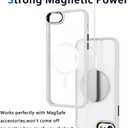 PinLiSheng Magnetic for iPhone Case [Mil-Grade Drop Protection] [Compatible with Magsafe] Shockproof Slim Transparent Protective Phone Case, (A-White, iPhone SE3/SE2/8/7)