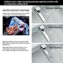 Toilet Bidet Seat, Oval Toilet Seat Bidet with Dryer and Warm Water, Electronic Heated Toilet Seat Temperature Adjustable, Front and Rear Oscillation Cleaning, Remote Control