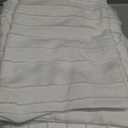 WARMDERN White Boho Duvet Cover Set Queen Size, Striped Textured Tufted Bedding Set, 3 Pcs Ultra Soft Washed Microfiber with Zipper Closure (Queen, White)