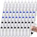 60 Pcs Plastic Squeeze Bottles 8.5 oz Graduated Bottle with Twist Top Cap