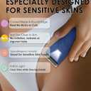 Body Trimmer for Men - Groin & Ball Shaver with Charging Dock - Constant Power No-Pull Electric Pubic Hair Clipper - 5-in-1 Guard Waterproof Body Groomer with LED Light, for Groin, Armpit & Body (Dark Blue)