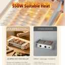 Electric Hot Dog Roller 6 Rollers,3 in 1 Indoor Grills Portable with Non-stick & Smokeless Removable Grill & BBQ Griddle Plate,Stainless Sausage Grill Cooker Machine, for Family party Use