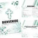 301 Pcs Spanish Church Visitor Cards Set Church Welcome Cards Double Sided Prayer Request and Welcome Packets with Tent Supplies for Greeting Praying