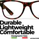 grinderPUNCH Blue Light Reading Glasses High Magnification Strong Reading Power Readers For Men Woman (Black 5.00)
