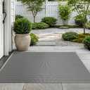 Welcome Door Mat Outside Non-Slip Durable Waterproof Grey 31"x47"