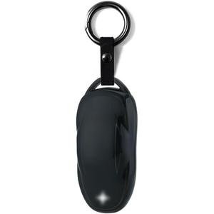 Tesla Key Fob Cover Model 3 Model Y Model S Smart Remote Control Car Key Cases for Tesla Model S 3 Y X Tup Transparent Key Case (Black, Model SModel YModel 3)