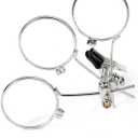 Jeweller's Eye Loupe 3.3X, 6.6X, 9.9X Triple Ocular Loupe Steampunk Lens Clip on Retro Magnifier Jewellery Making Repair Lightweight Magnifier