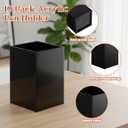 10 Pack Black Acrylic Pen Holder for Desk, Makeup Brush Holder Acrylic Pencil Cup Desktop Stationery Organizer for Office Home Brushes Markers Pen Organizer