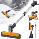 Ice Scrapers for Car Windshield & Snow Brush for Car, 3in1 Extendable Snow Brush 12 Adjustable Lengths with Detachable 360° Pivoting Head, Extendable Snow Brush for Truck SUV (24.4"37.4")