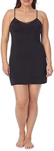 Jones New York Women's Silky Smooth 35" Spaghetti Strap Full Slip W/Lace Neckline, Size Large