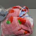 KFUBUO Wearable Blanket Hoodie for Kids Sherpa Patterns Oversized Sweatshirt Blanket With Pocket 6-10 Year Old Girl Cute Hoodies Gift Strawberry