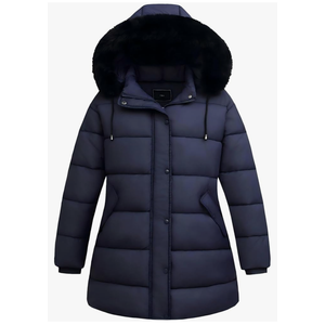 Women's Plus Size Down Coat| Waterproof, Windproof, Detachable Hood, Flannel Lined 3XL