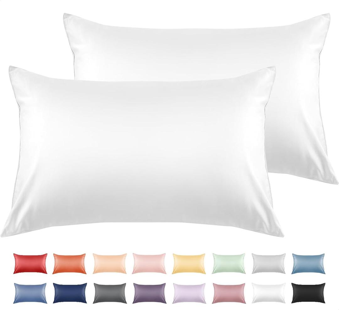 Warmstar 100% Cotton Toddler Pillowcase Set of 2, 600 Thread Count 13x18 Toddler Pillowcases Soft & Breathable, Cotton Travel Pillow Case Cover 13"x 18" with Envelope Closure,White